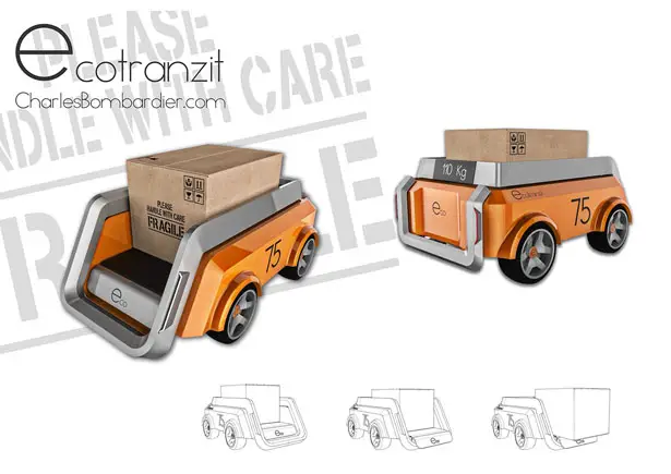 Ecotranzit Urban Package Delivery Bot by Charles Bombardier and Martin Rico