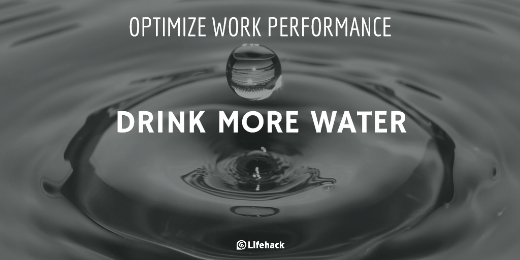 Drink water regularly at work to enhance performance