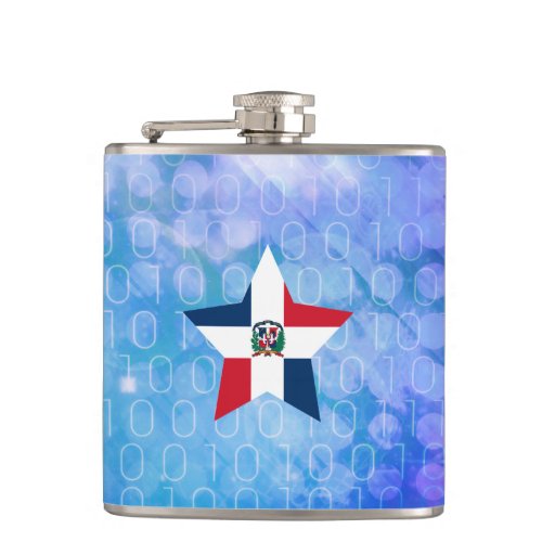 Cool Dominican Republic Flag Star Flask