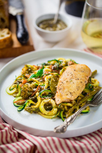 Slow Cooker Italian Chicken with Zucchini Noodles Pic