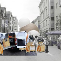 Deploying the carts at a street fair. Rendering by Sadie Dempsey. (1)