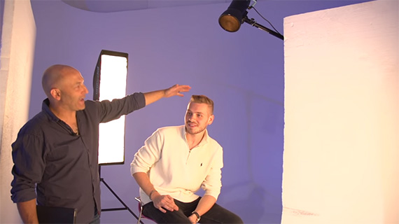 using a hair light in business portraits