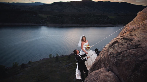 mixing wedding photography with adventure sports