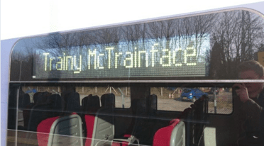names trains Trainy McTrainface Must Be Boaty McBoatface's Landlocked Cousin