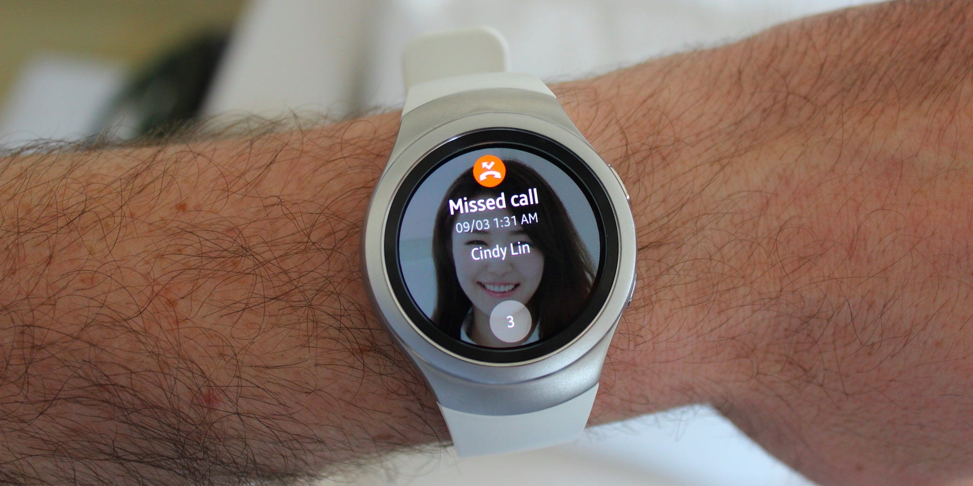Samsung Gear S2 missed call notification