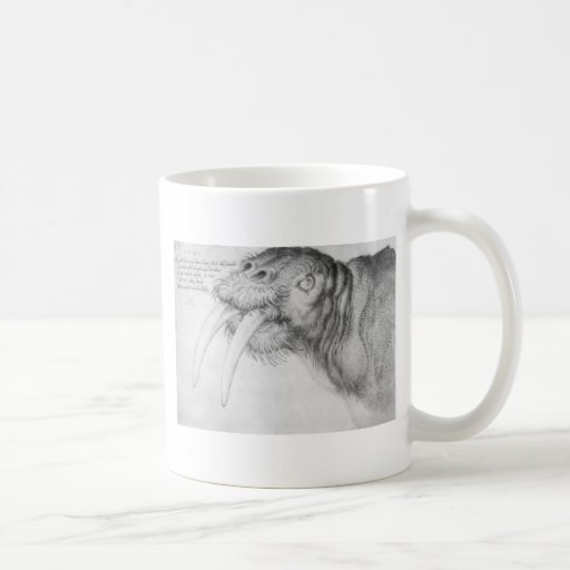 Head of a walrus by Albrecht Durer Classic White Coffee Mug