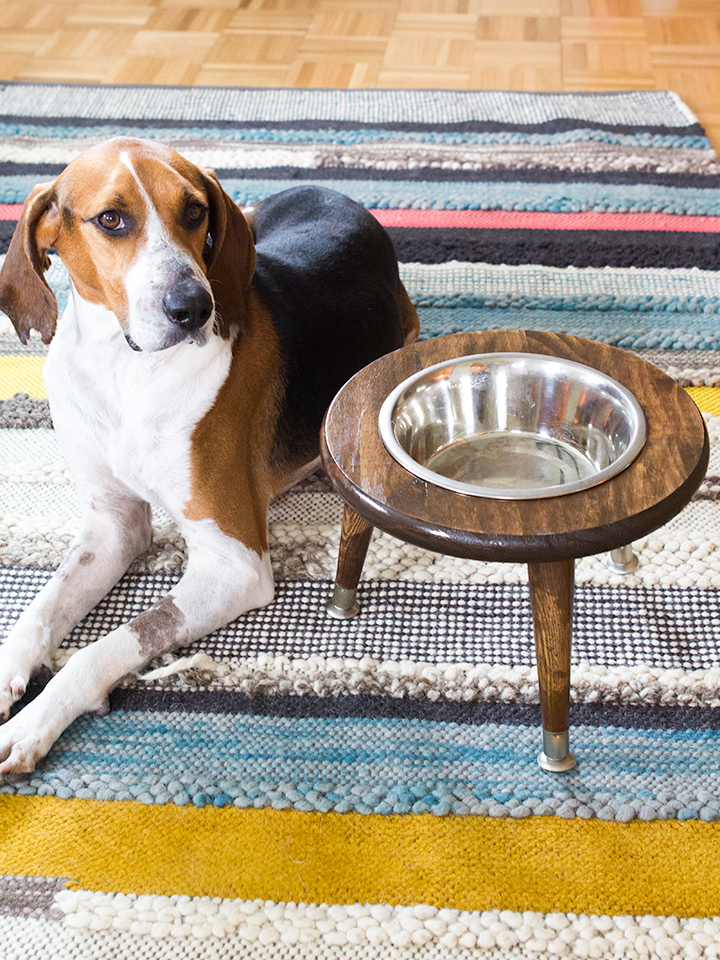 Sarah Hearts DIY dog bowl stand