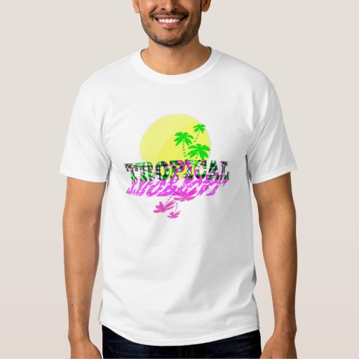 Tropical Exotic Sunshine Summery Text Graphic T-shirt