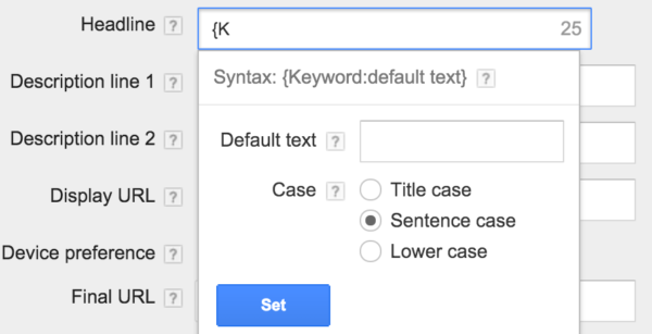 dynamic keyword insertion