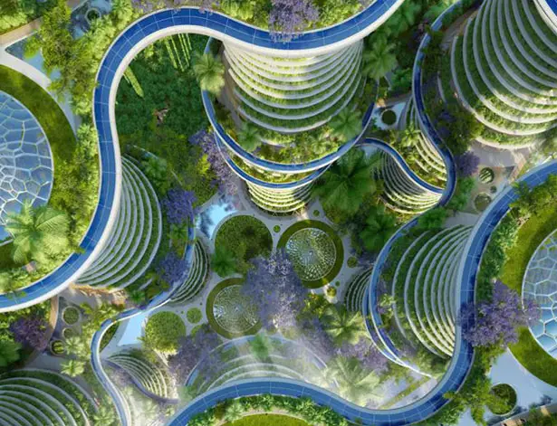 Hyperions - Agroecology and Sustainable Food Systems Growing Up Around Wooden and Timber Towers by Vincent Callebaut Architects