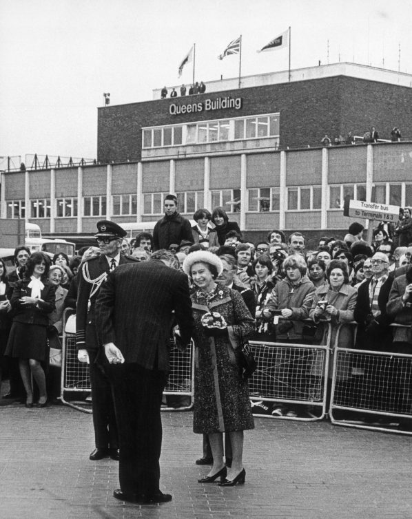 Heathrow Airport, Her Majesty The Queen visits the airport, 1970s. - photo: LHR Airports Limited