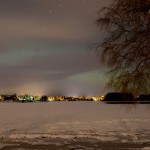 Fotos de Laponia Finlandesa, aurora boreal en el lago