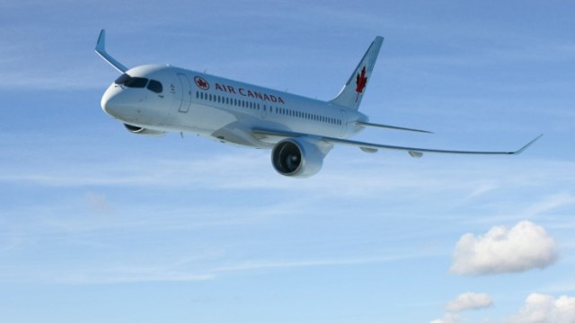 The Bombardier CS300 in Air Canada Colours