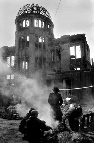 The only structure left standing in Hiroshima near the bomb's epicenter. Photo by Kikujiro Fukushima.