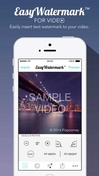تطبيق Easy Watermark for Video للكتابة والتوقيع على الفيديو