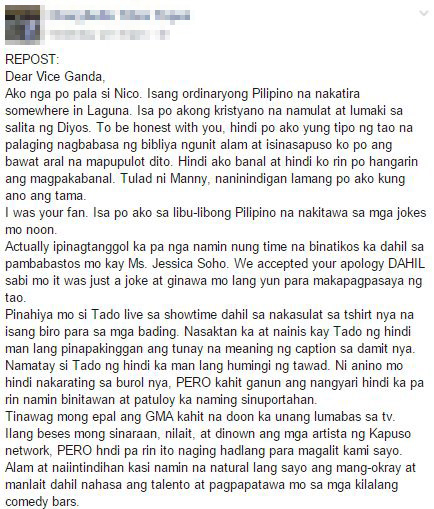 Open Letter Of A Concerned Citizen To Vice Ganda Sparks Outrage As It Goes Viral!