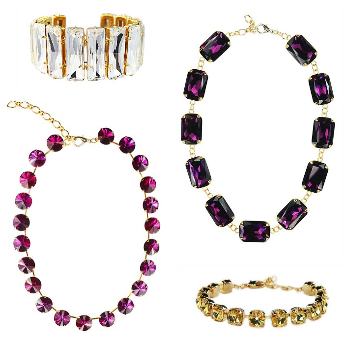 Bright, beautiful crystal jewelry from the JY Jewels Insouciance collection.