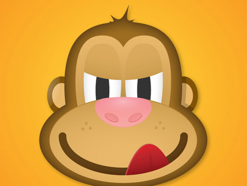 Create the face of a greedy monkey Adobe Illustrator tutorial