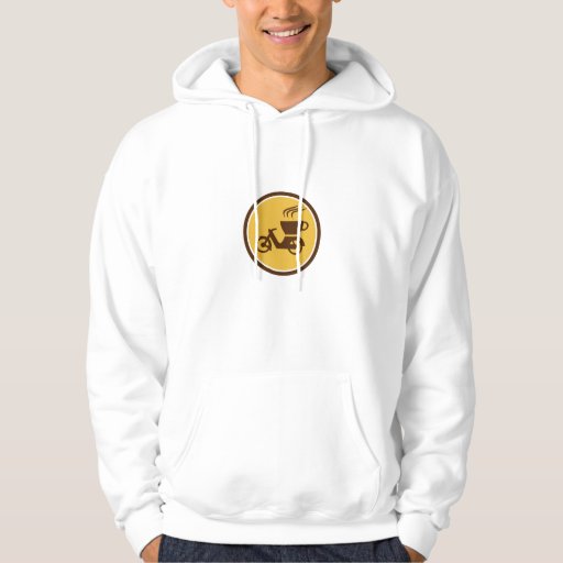 Coffee Delivery Motorcycle Circle Retro Pullover
