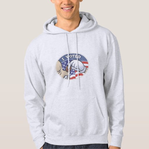 I Voted Nose Hoodie