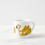 Cute Dashing Cartoon Cheetah Espresso Cup