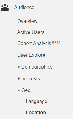 Path to Find Locations In Google Analytics