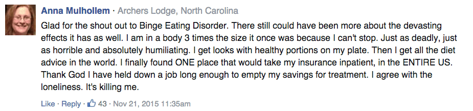 Eating Disorder Comment 4