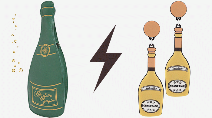 Голосование: аксессуары в виде бутылок шампанского Charlotte Olympia и Yazbukey