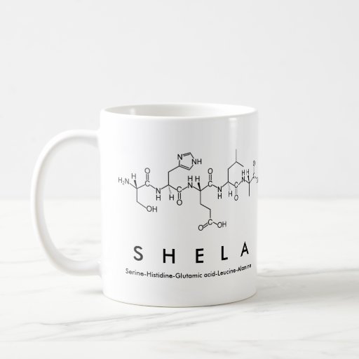 Shela peptide name mug