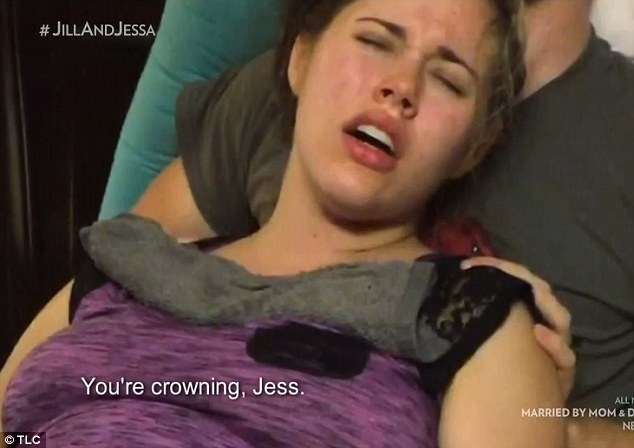 Giving birth: Jessa Duggar gave birth on Sunday during the finale of Jill And Jessa: Counting On