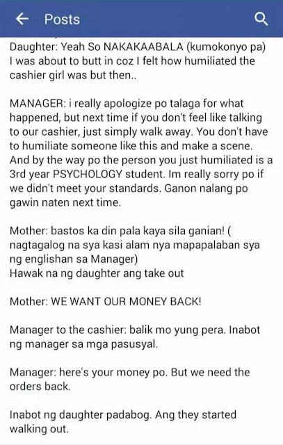 Mother And Daughter Humiliated a MCDO Cashier. 