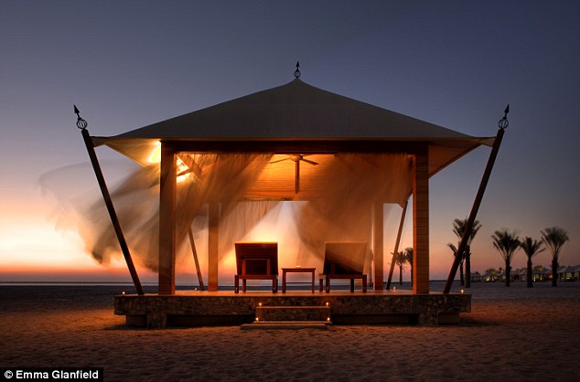 The Banyan Tree's beach resort in RAK allows visitors to relax in their own 'on-the-beach' sunbathing pods