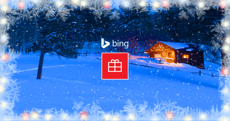 bing Holiday homepage