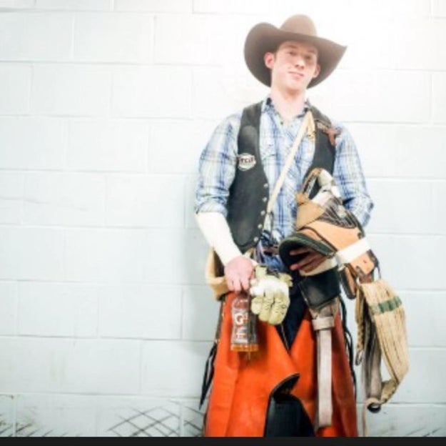 A 19-year-old rodeo rider died Saturday night from injuries he received in an accident during the Cowtown Rodeo in New Jersey, state police said.