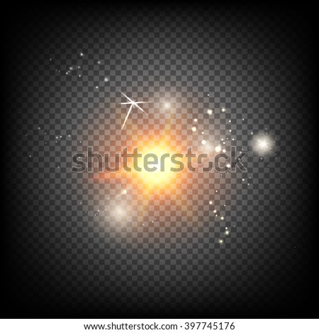Shiny sunburst of sunbeams.Shiny sunburst of sunbeams on the abstract sunshine background and transparency background.