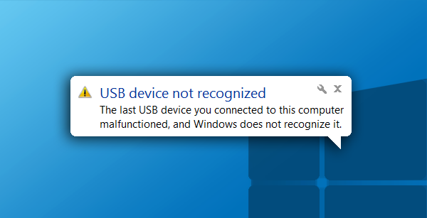 الحل النهائي لمشكلة USB device not recognized !