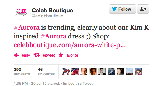 Aurora dress selling tweet