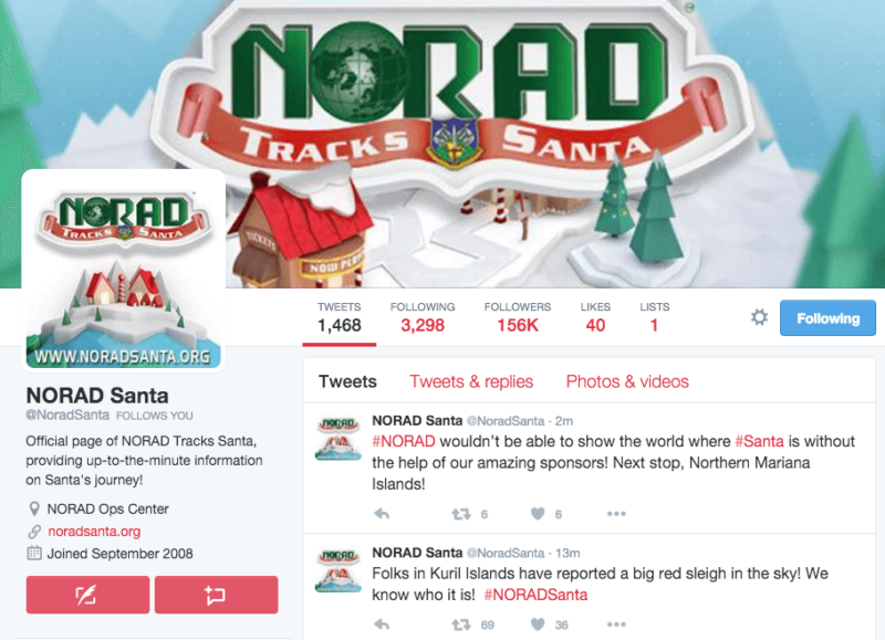 NORAD Twitter