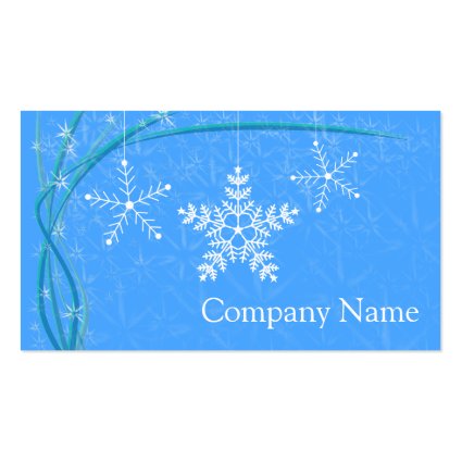 Christmas Snowflake Stars Business Card Template