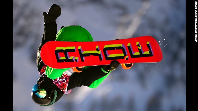 Ireland's Seamus O'Connor competes in the slopestyle semifinals.