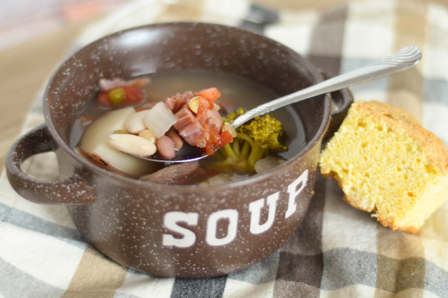 Slow Cooker Ham and Bean Soup Image