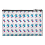 Blue Birdy Bird and Pencil Pattern Travel Accessories Bag