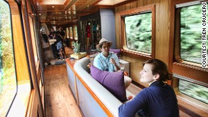 Tren Crucero\'s four luxury carriages were manufactured in Madrid and hold 54 passengers in total.