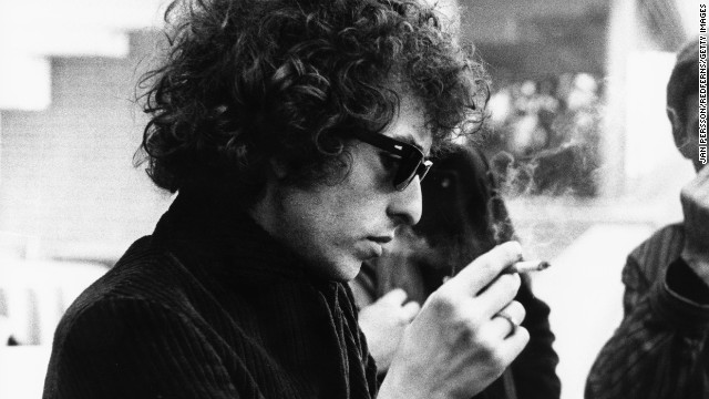 Bob Dylan smokes a cigarette circa 1966. Dylan's music spoke to a generation of people during the 1960s, a tumultuous decade that forever changed America. He went on to become a rock 'n' roll legend and influence many musicians to come.