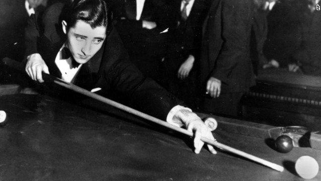 Philadelphia's Willie Mosconi was 19 in 1933 when he played the Pocket Billiards Championship tourney in Chicago. Throughout his career, Mosconi was all business. His widow, Flora Mosconi, <a href='http://ift.tt/1kAXVUz' target='_blank'>told The New York Times</a>, "Willie thought so highly of the game that he never referred to it as 'pool.' He insisted on calling it billiards."
