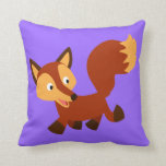 Cute Happy Cartoon Fox Pillow