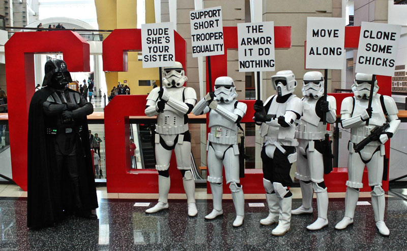 stormtrooper protest rally funny Picture of the Day: Meanwhile at the Stormtrooper Protest