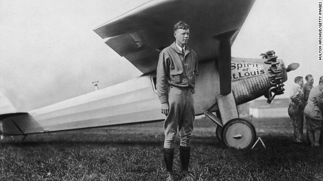 American aviator Charles Lindbergh completed the first trans-Atlantic nonstop flight on May 20-21, after flying for 33.5 hours. A typical New York to Paris flight today takes around eight hours.