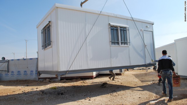 There are more than 17,000 pre-fabricated homes in Zaatari. Each unit holds a family of five and costs $3,000. But in Zaatari's "gray market" they sell for $1,000 each.