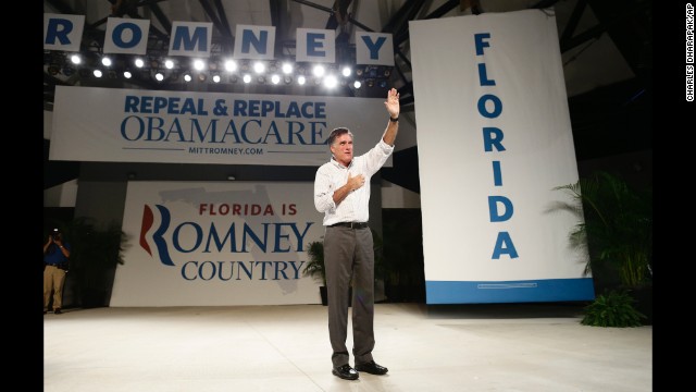 <strong>Don't underestimate immigration as an issue: </strong>Former Republican presidential candidate Mitt Romney missed the inclusiveness memo when he promoted a self-deportation policy unpopular with many Latinos. He's shown here in Florida, a swing state with a large Latino population, a month before the 2012 presidential election. 